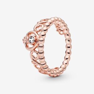 Pandora princess ring rose gold size 50